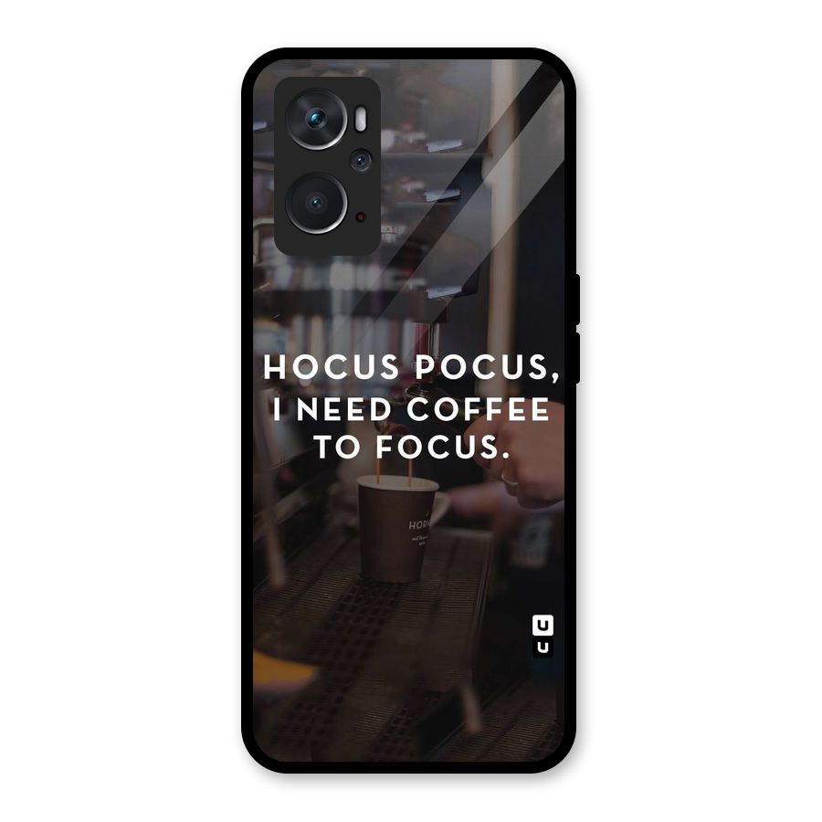 Coffee Focus Glass Back Case for Oppo K10 4G