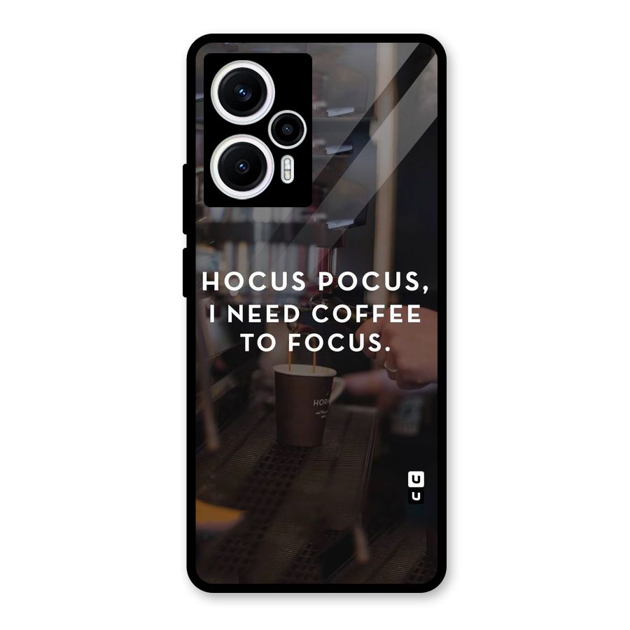 Coffee Focus Glass Back Case for Poco F5