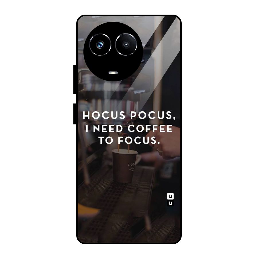 Coffee Focus Glass Back Case for Realme 11X
