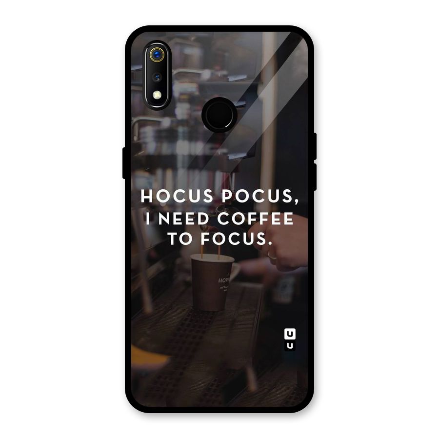 Coffee Focus Glass Back Case for Realme 3i