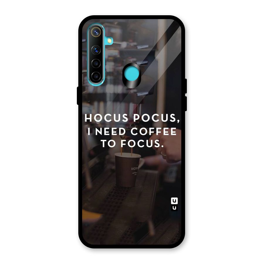 Coffee Focus Glass Back Case for Realme 5