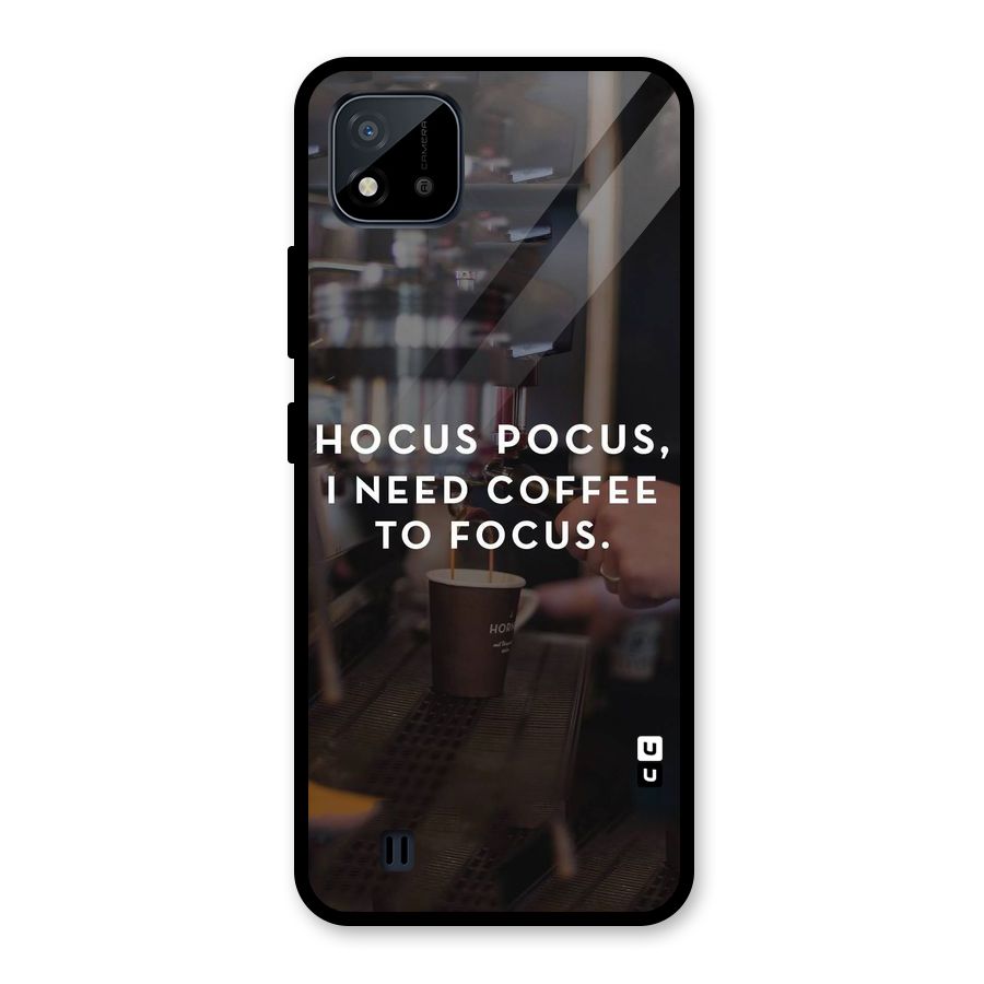 Coffee Focus Glass Back Case for Realme C11 2021