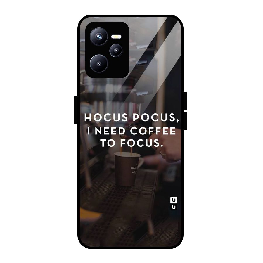 Coffee Focus Glass Back Case for Realme C35