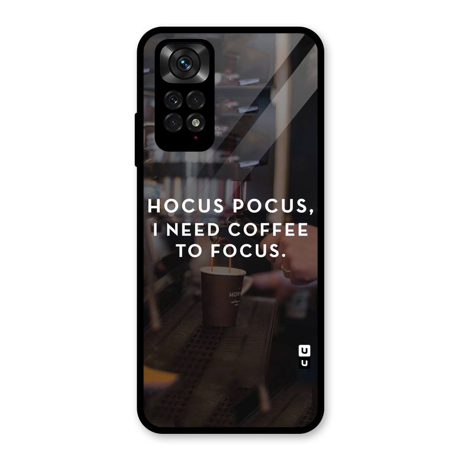 Coffee Focus Glass Back Case for Redmi Note 11S