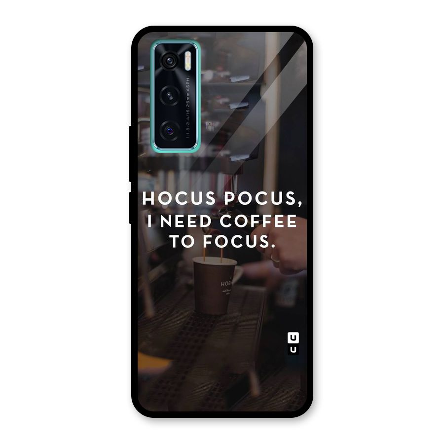 Coffee Focus Glass Back Case for Vivo V20 SE