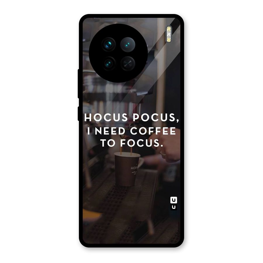 Coffee Focus Glass Back Case for Vivo X90
