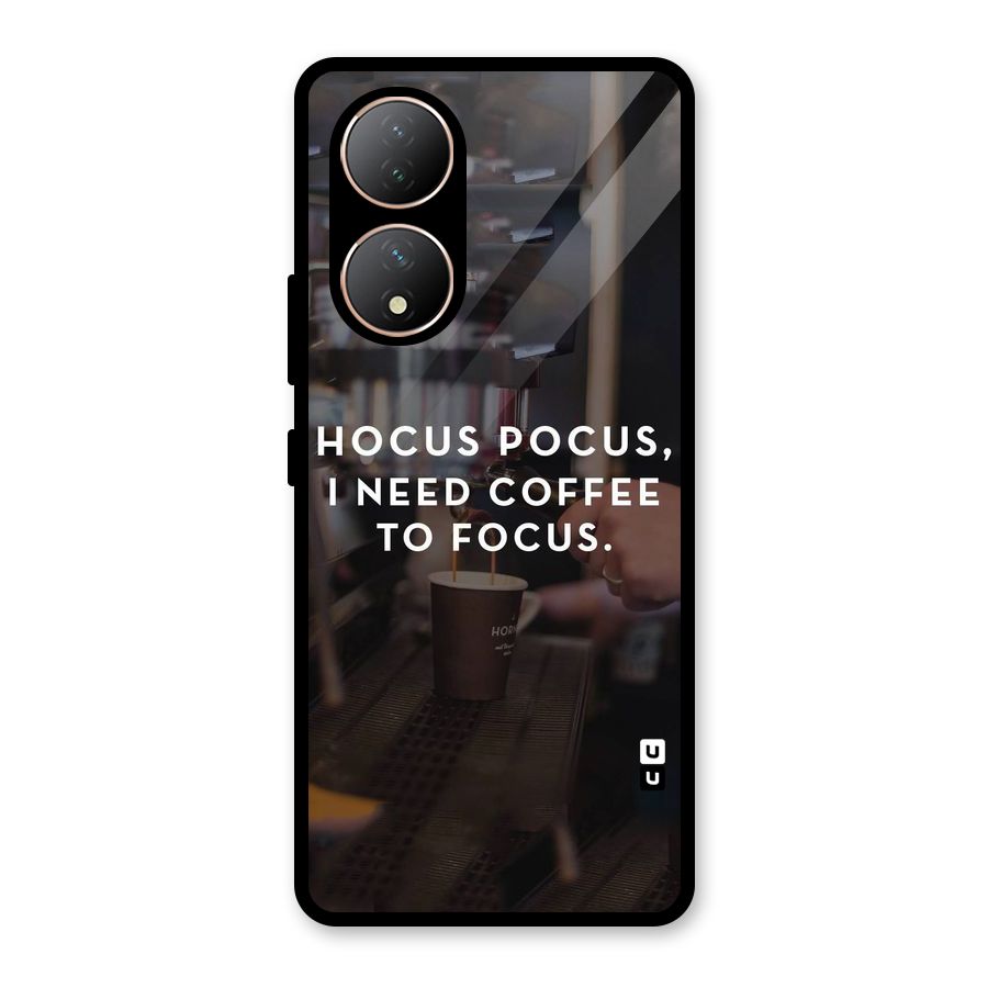 Coffee Focus Glass Back Case for Vivo Y100A