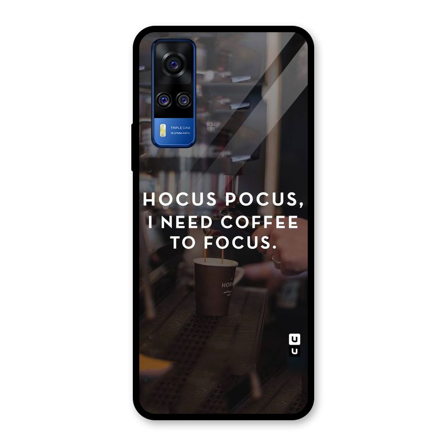 Coffee Focus Glass Back Case for Vivo Y31