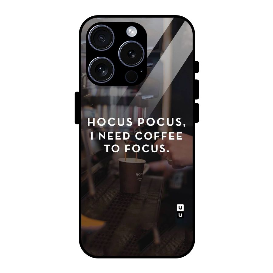 Coffee Focus Glass Back Case for iPhone 15 Pro