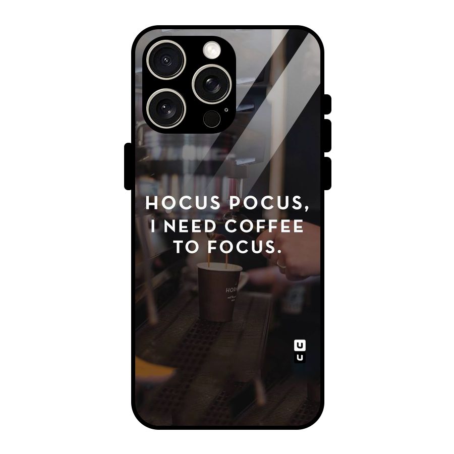 Coffee Focus Glass Back Case for iPhone 15 Pro Max