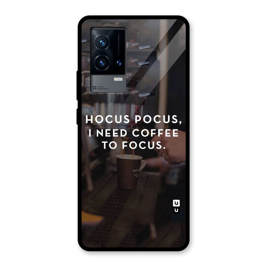 Coffee Focus Glass Back Case for iQOO 9 5G