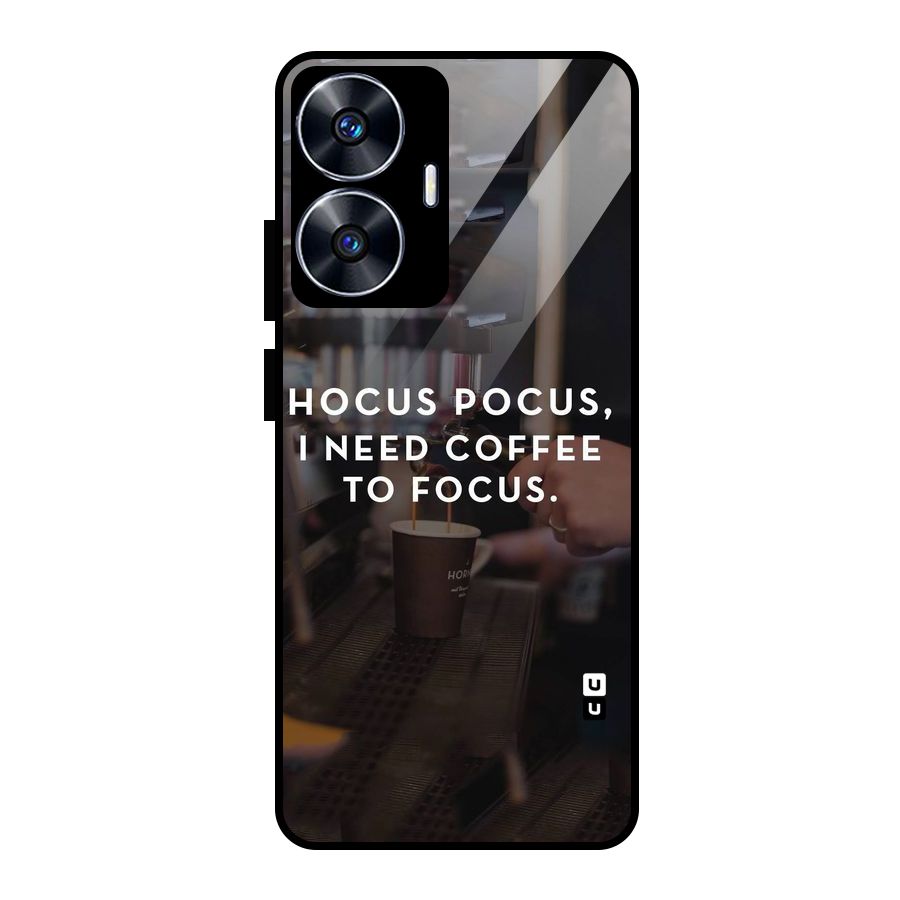 Coffee Focus Glass Back Case for realme C55