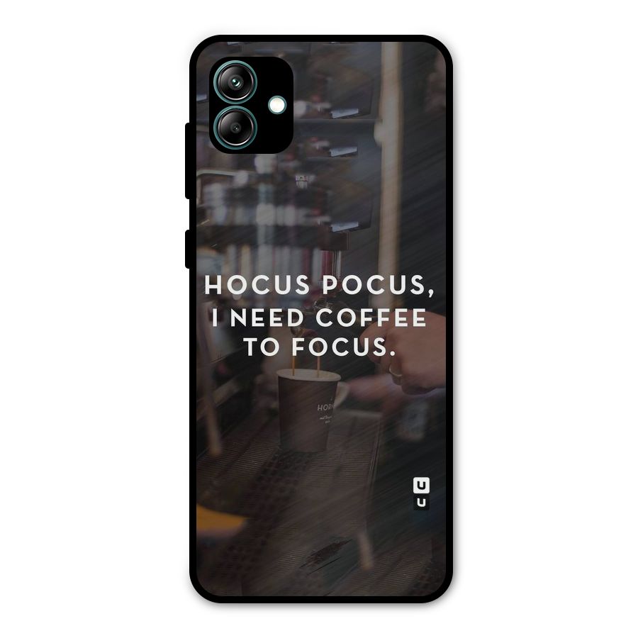 Coffee Focus Metal Back Case for Galaxy A04