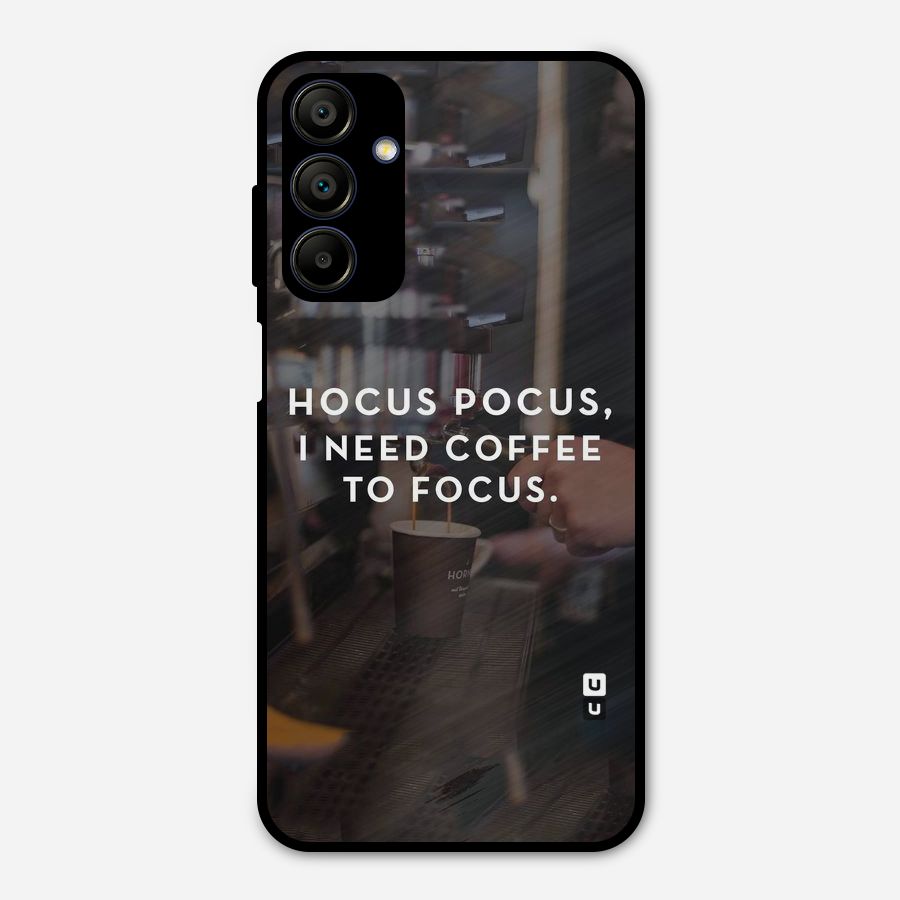 Coffee Focus Metal Back Case for Galaxy A15 5G