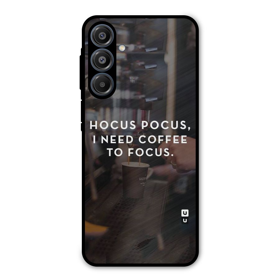 Coffee Focus Metal Back Case for Galaxy A16 5G
