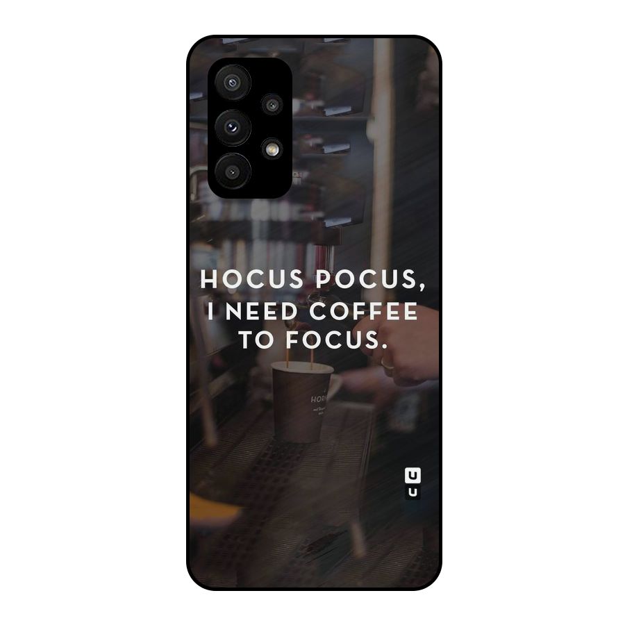 Coffee Focus Metal Back Case for Galaxy A23