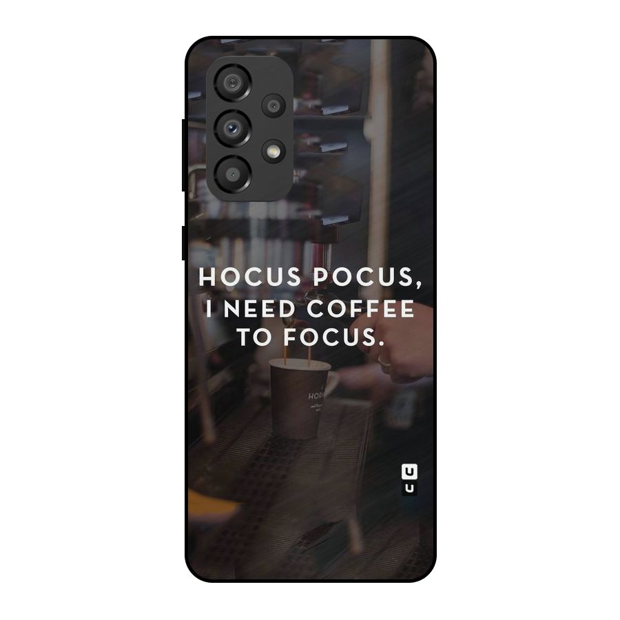 Coffee Focus Metal Back Case for Galaxy A33 5G