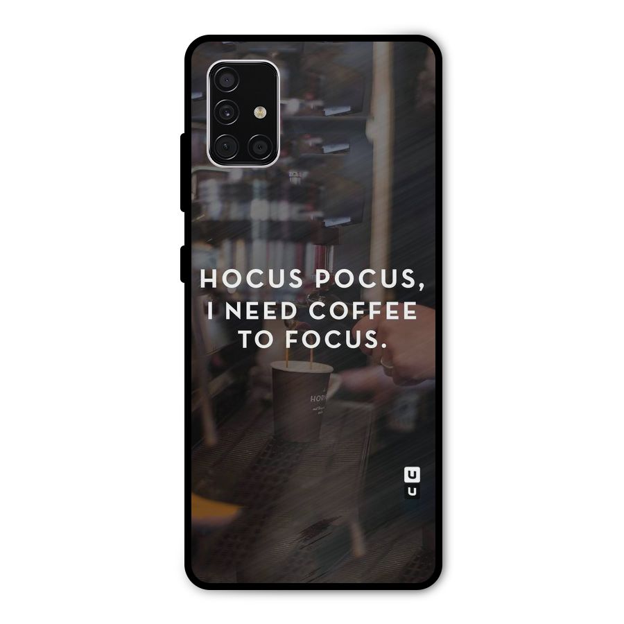 Coffee Focus Metal Back Case for Galaxy A51