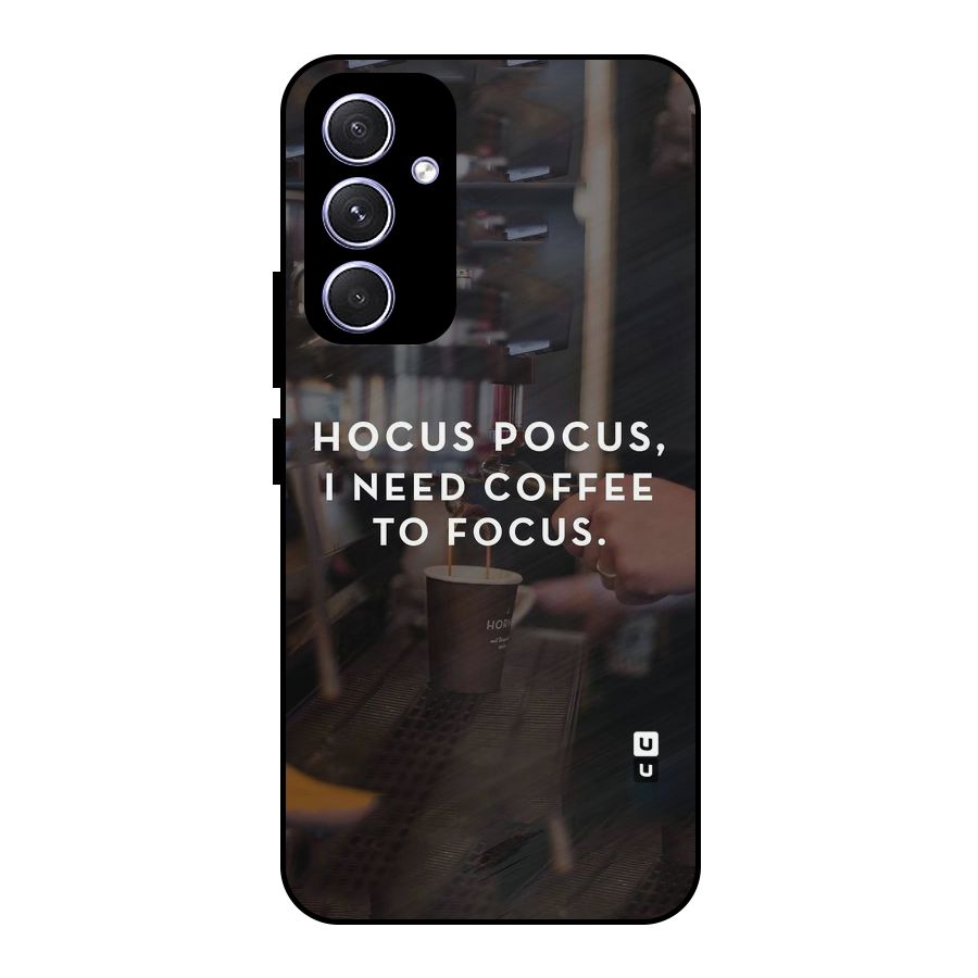 Coffee Focus Metal Back Case for Galaxy A54