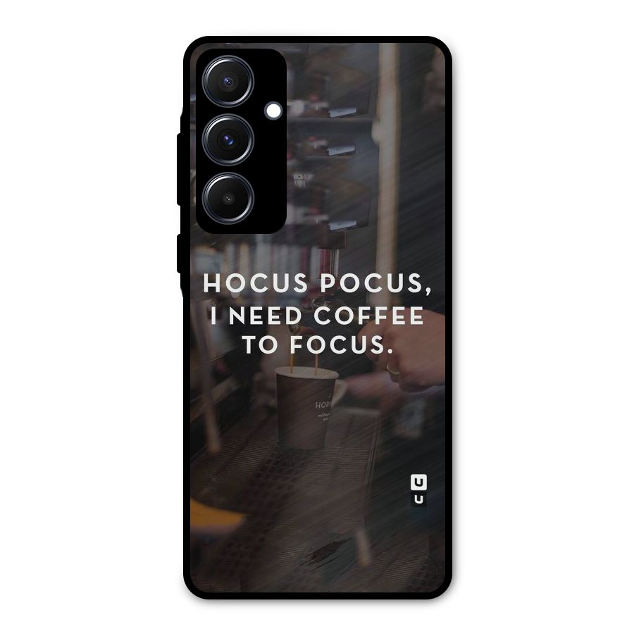 Coffee Focus Metal Back Case for Galaxy A55