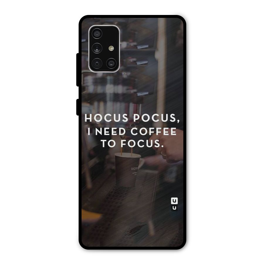 Coffee Focus Metal Back Case for Galaxy A71