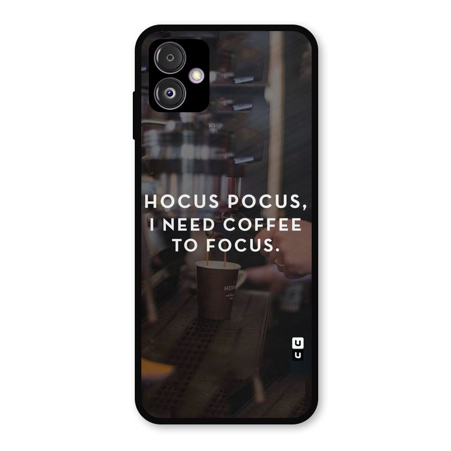 Coffee Focus Metal Back Case for Galaxy F14