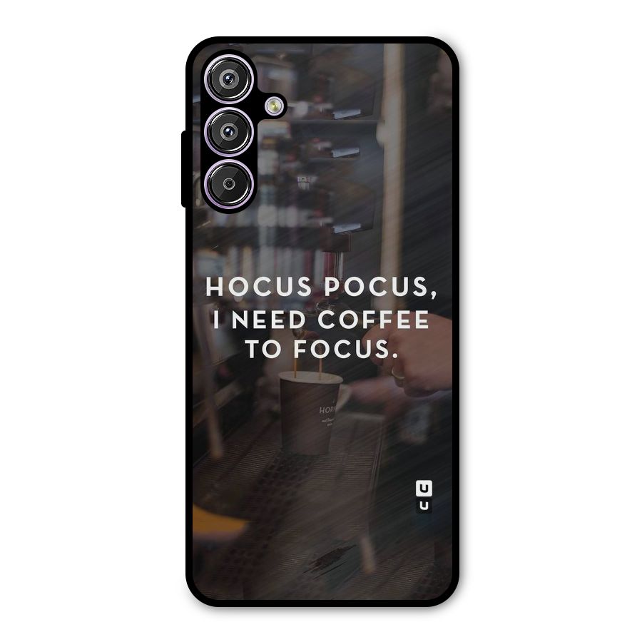 Coffee Focus Metal Back Case for Galaxy M15