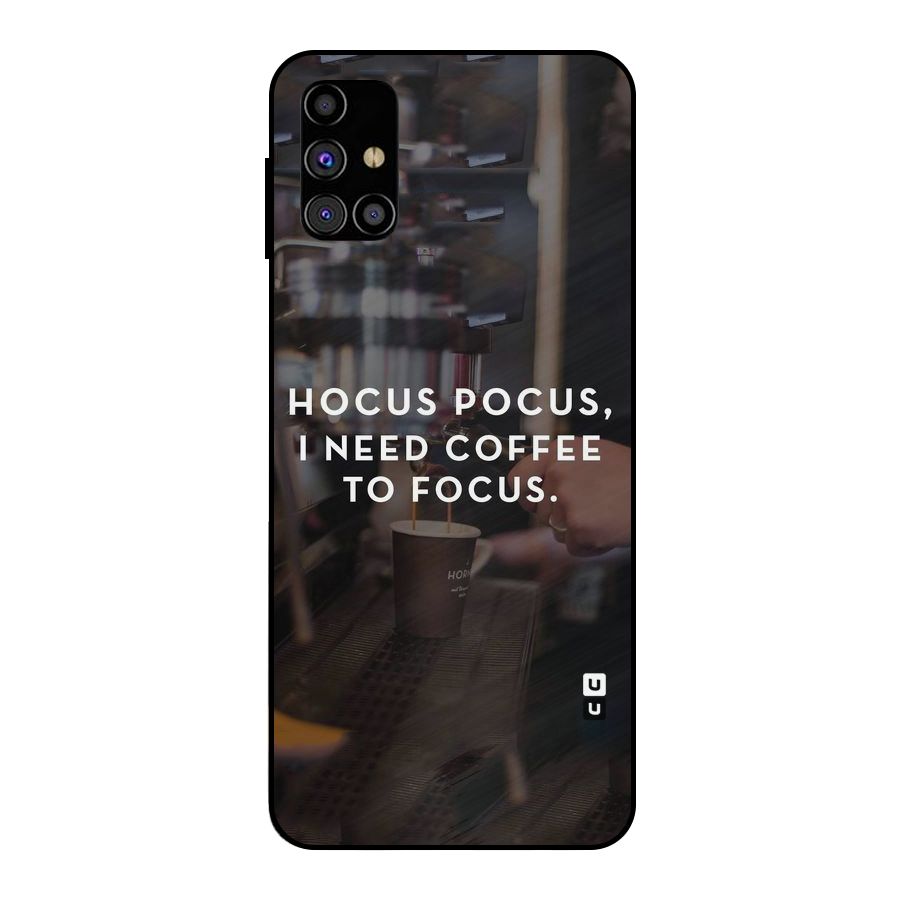 Coffee Focus Metal Back Case for Galaxy M31s