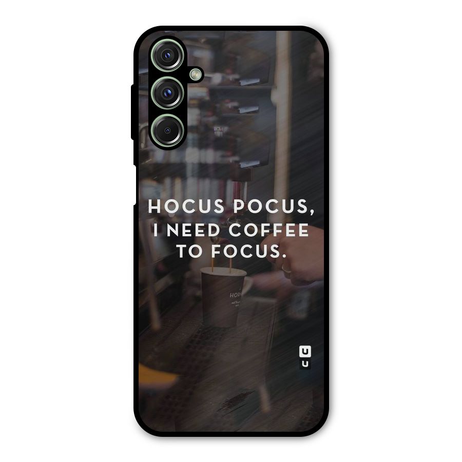 Coffee Focus Metal Back Case for Galaxy M34