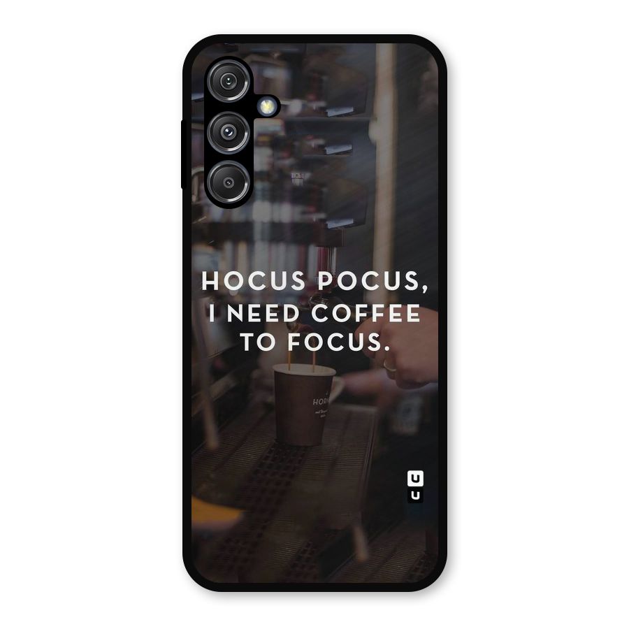 Coffee Focus Metal Back Case for Galaxy M34 5G