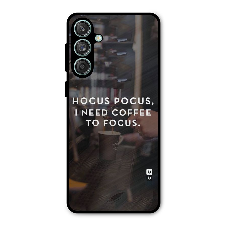 Coffee Focus Metal Back Case for Galaxy M55 5G