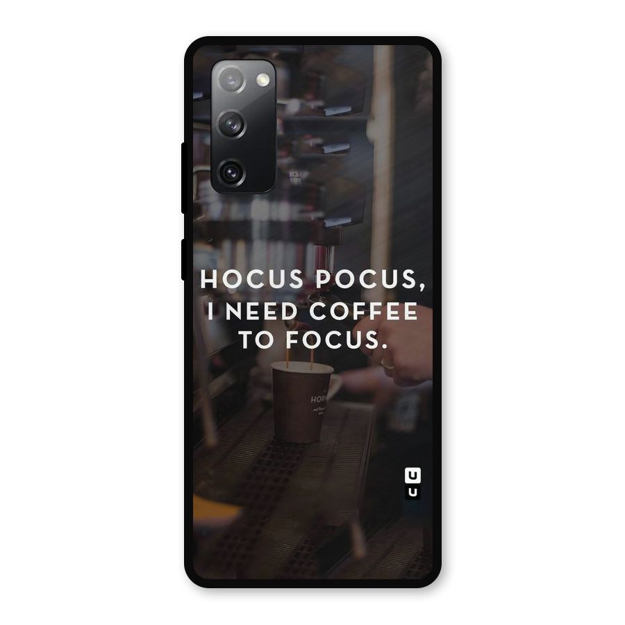 Coffee Focus Metal Back Case for Galaxy S20 FE