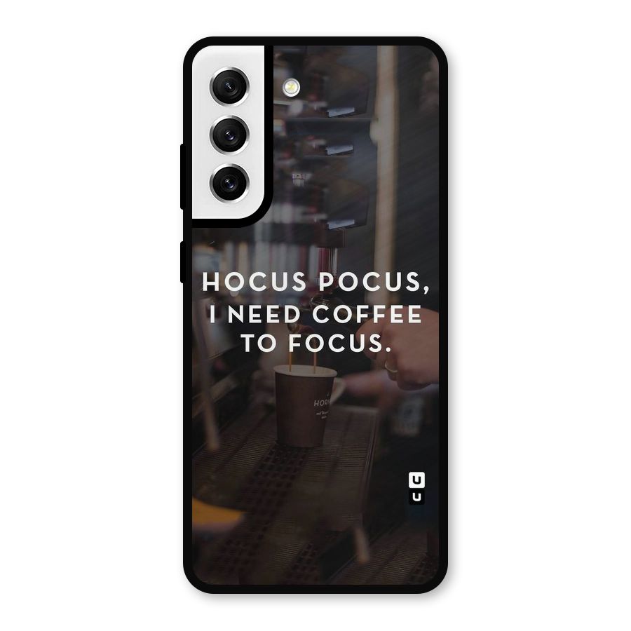 Coffee Focus Metal Back Case for Galaxy S21 FE 5G