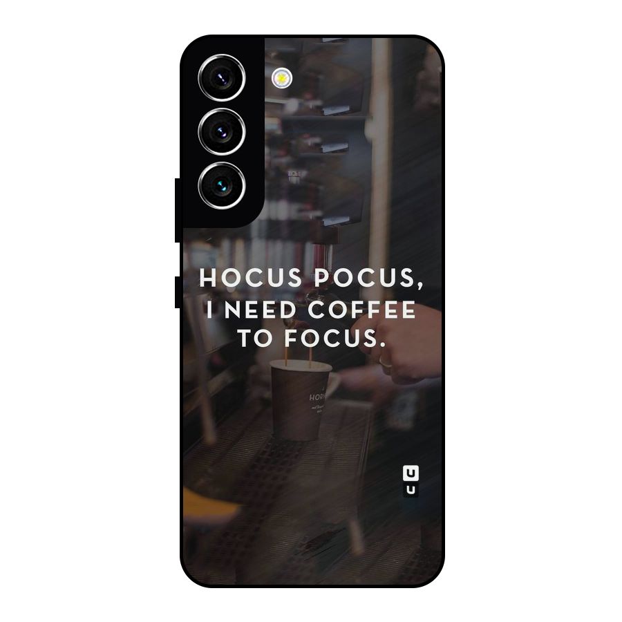 Coffee Focus Metal Back Case for Galaxy S22 5G