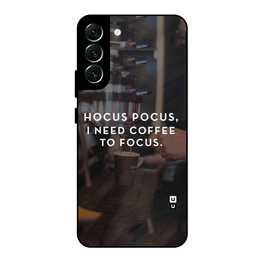 Coffee Focus Metal Back Case for Galaxy S22 Plus 5G