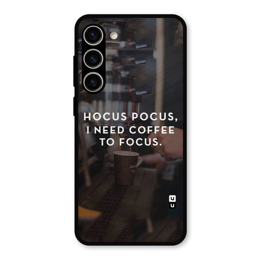 Coffee Focus Metal Back Case for Galaxy S23 Plus