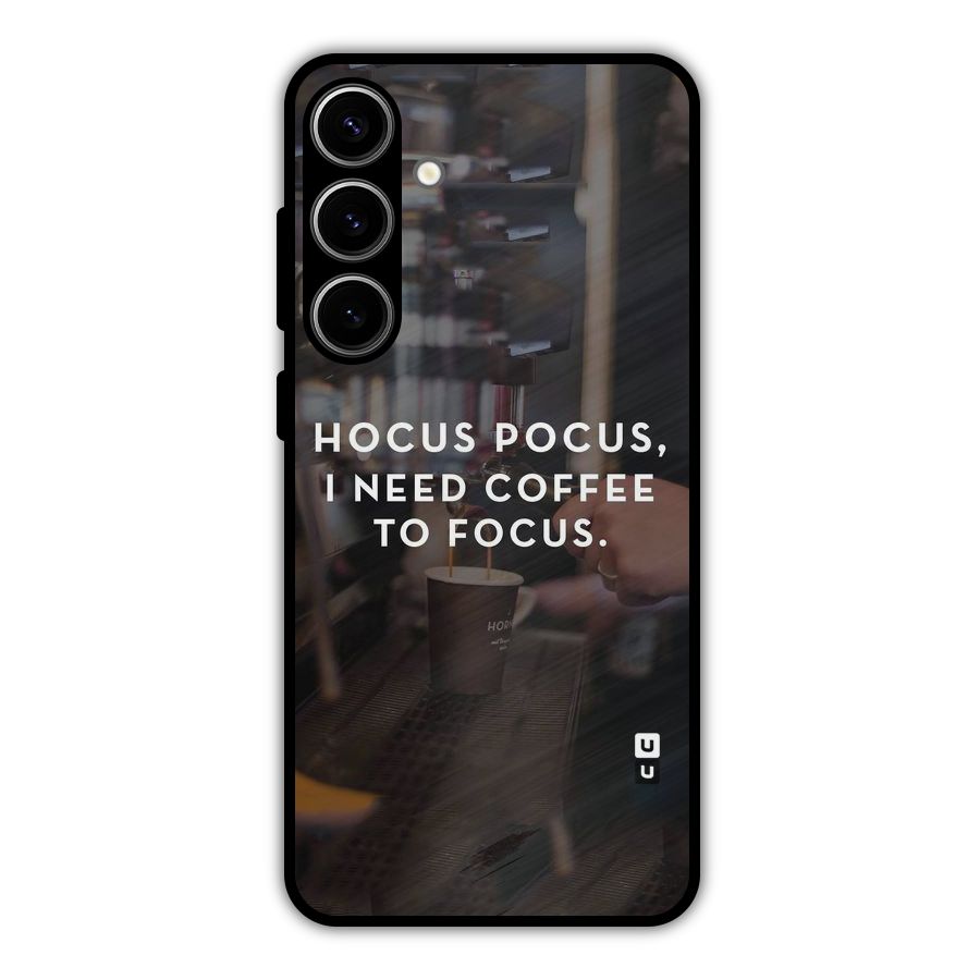 Coffee Focus Metal Back Case for Galaxy S24 Plus