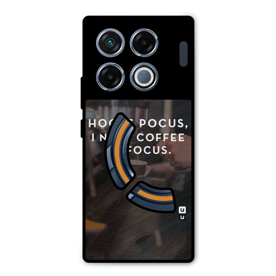 Coffee Focus Metal Back Case for Infinix GT 20 Pro