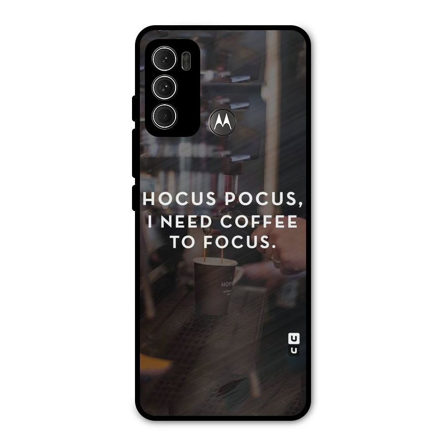 Coffee Focus Metal Back Case for Moto G60