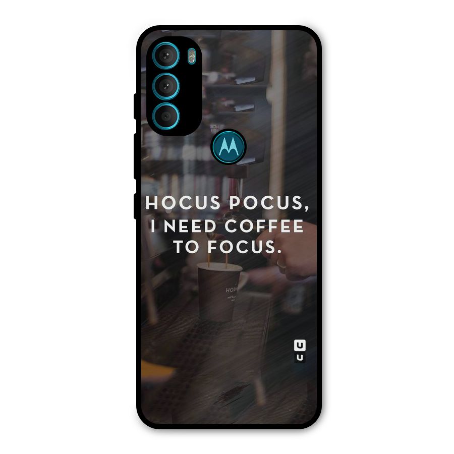 Coffee Focus Metal Back Case for Moto G71 5G