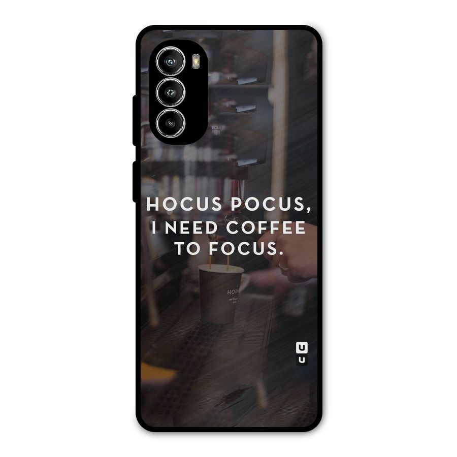 Coffee Focus Metal Back Case for Moto G82