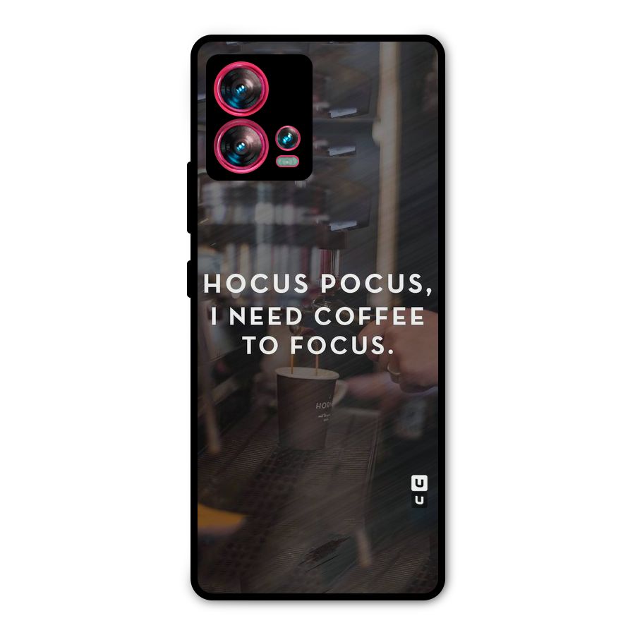 Coffee Focus Metal Back Case for Motorola Edge 30 Fusion