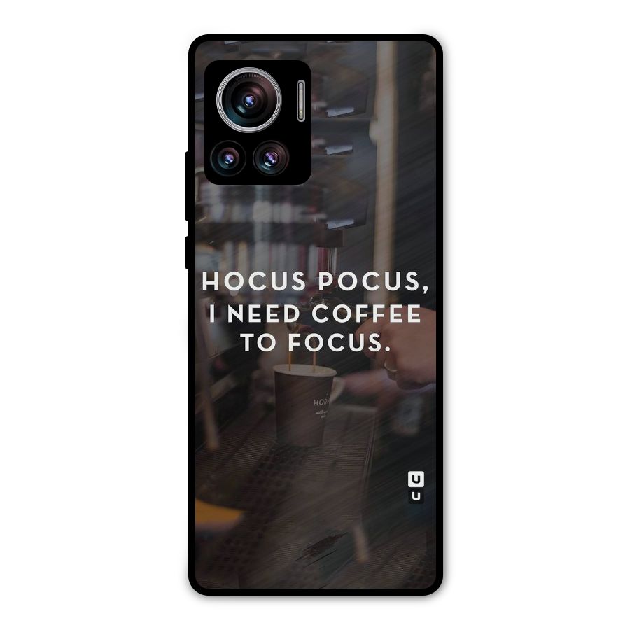Coffee Focus Metal Back Case for Motorola Edge 30 Ultra