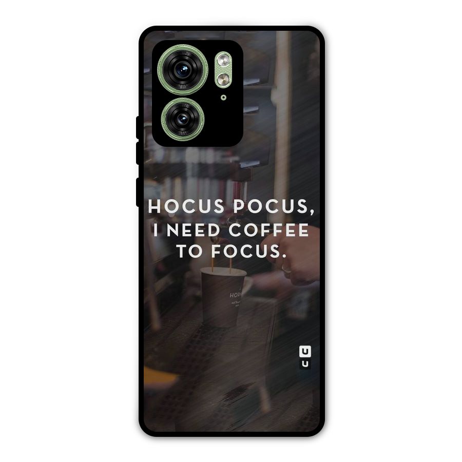 Coffee Focus Metal Back Case for Motorola Edge 40 5G