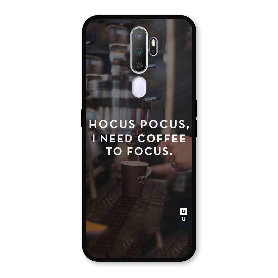 Coffee Focus Metal Back Case for Oppo A5 (2020)