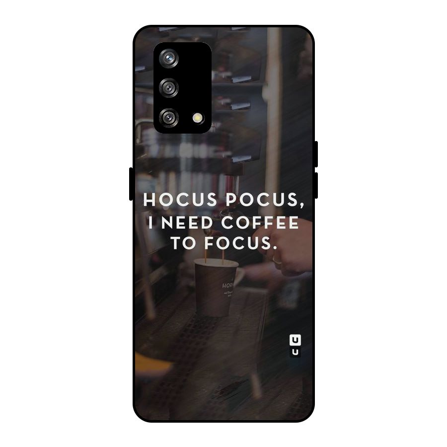 Coffee Focus Metal Back Case for Oppo F19