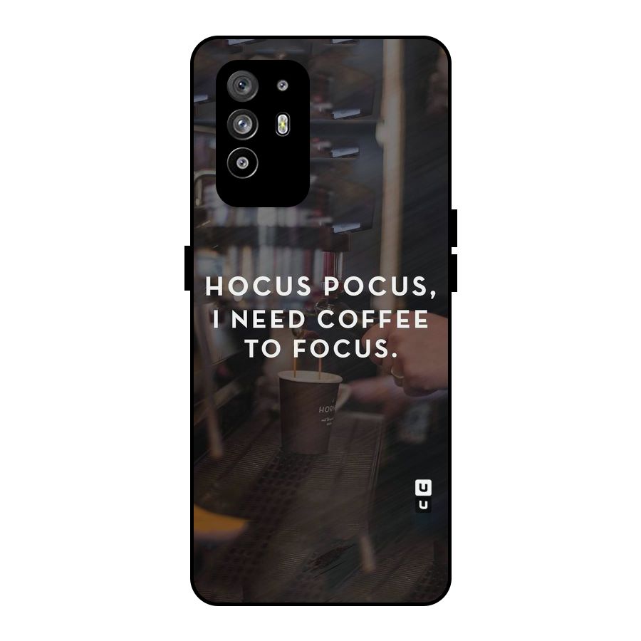 Coffee Focus Metal Back Case for Oppo F19 Pro Plus 5G