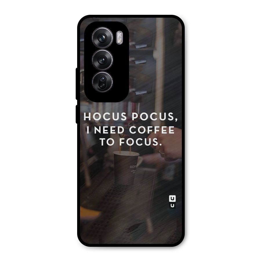 Coffee Focus Metal Back Case for Oppo Reno12 Pro