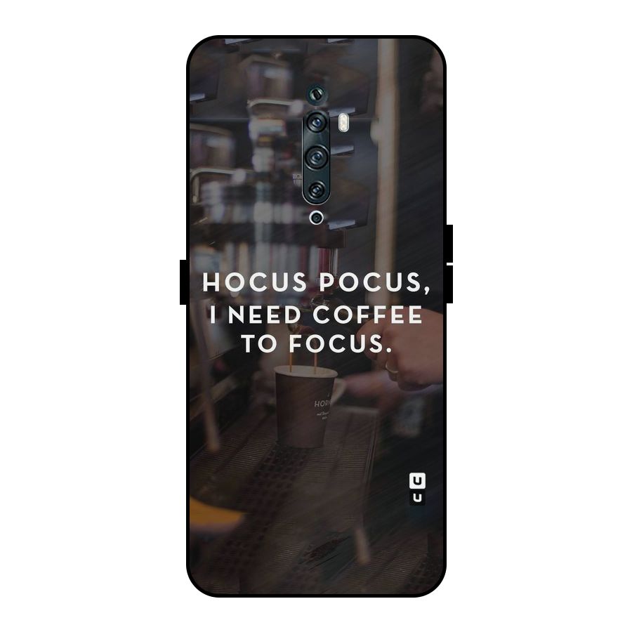 Coffee Focus Metal Back Case for Oppo Reno2 Z