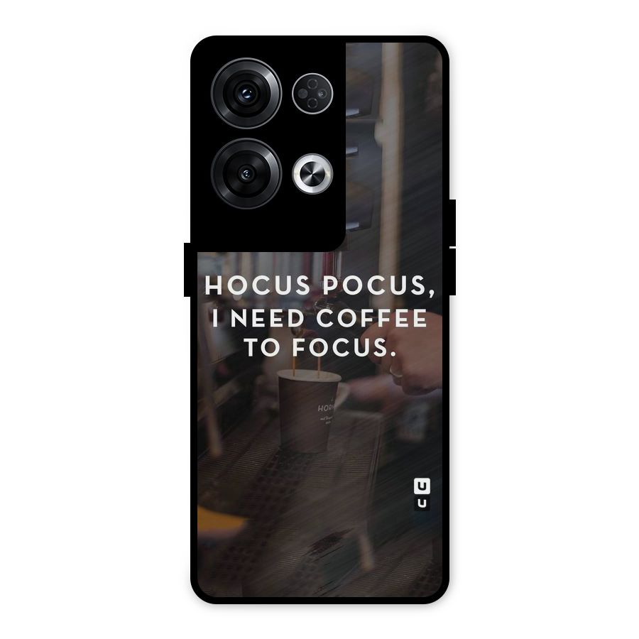 Coffee Focus Metal Back Case for Oppo Reno8 Pro 5G